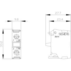 Siemens 3SU1400-1AA10-1CA0 kontaktní modul 1 rozpínací kontakt 1 ks