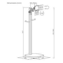 SpeaKa Professional SP-TVS-700 TV stojan 43,2 cm (17) - 88,9 cm (35) podlahový stojan, naklápěcí