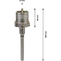 Bosch Accessories Bosch Power Tools 2608580516 dutá vrtací korunka 72 mm osazen tvrdokovem 1 ks