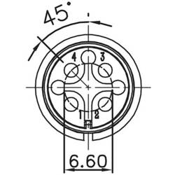 Lutronic 2450 04 T09 CB T kulatý konektor DIN, 1 ks
