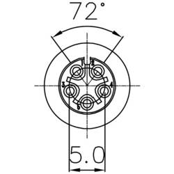 Lutronic 2340 05 T06 CB A kulatý konektor DIN, 1 ks