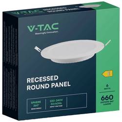 V-TAC VT-61006-RD 7859 LED panel vestavný Energetická třída (EEK2021): E (A - G) 6 W neutrální bílá bílá
