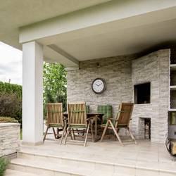 TFA Dostmann 60.3066.53 Quartz outdoorové hodinky 38.7 cm x 52 mm , mosaz, odolné proti stříkající vodě , velký displej