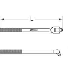 KS Tools 9633450 963.3450 kloubová rukojeť Pohon (šroubovák) 3/4 380 mm 1 ks