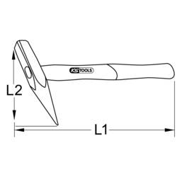 KS Tools 9632133 963.2133 Děrovač/průbojník 5800 g 900 mm 1 ks