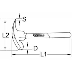 KS Tools 9632163 963.2163 zednické kladivo 840 g 360 mm 1 ks