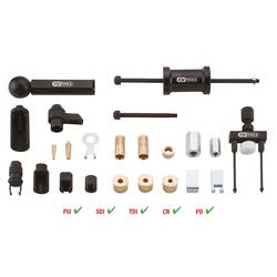 KS Tools 152.1350 Sada vstřikovačů pro vozy VAG, 24 ks