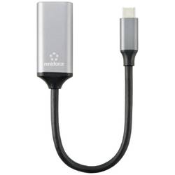 Renkforce USB-C® / DisplayPort kabelový adaptér USB-C ® zástrčka, DisplayPort zásuvka 0.15 m černá RF-5397866 dvoužilový stíněný Kabel pro displeje USB-C®