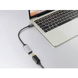 Renkforce USB-C® / DisplayPort kabelový adaptér USB-C ® zástrčka, DisplayPort zásuvka 0.15 m černá RF-5397866 dvoužilový stíněný Kabel pro displeje USB-C®