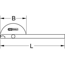 KS Tools 3000700 300.0700 úhloměr 180 °