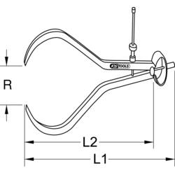 KS Tools 300.0427 Obkročné hmatadlo nástrojová ocel