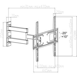 My Wall H26-1WL TV držák na zeď 81,3 cm (32) - 139,7 cm (55) naklápěcí, nakláněcí, otočný, odnímatelný variabilní odstup od zdi