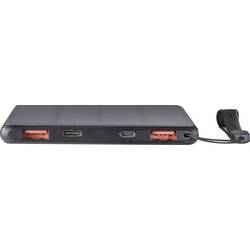VOLTCRAFT SL-100VC solární powerbanka Li-Pol, 10000 mAh, Dodávka energie, černá
