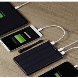 VOLTCRAFT SL-100VC solární powerbanka Li-Pol, 10000 mAh, Dodávka energie, černá