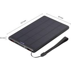 VOLTCRAFT SL-100VC solární powerbanka Li-Pol, 10000 mAh, Dodávka energie, černá