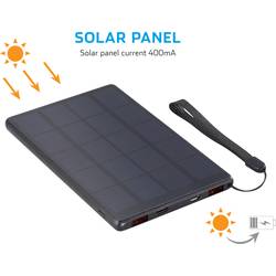 VOLTCRAFT SL-100VC solární powerbanka Li-Pol, 10000 mAh, Dodávka energie, černá