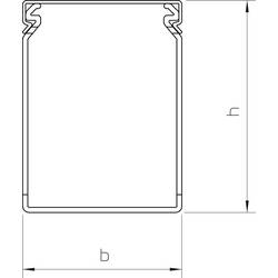 OBO Bettermann 6178312 vodicí lišta (d x š x v) 2000 x 37.5 x 50 mm 1 ks kamenná šedá