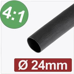 Quadrios 24CA302 smršťovací bužírka s lepidlem černá 24 mm 6 mm Poměr smrštění:4:1 metrové zboží