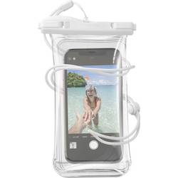 Cellularline pouzdro s okénkem Universal Universal transparentní, bílá S poutkem na ruku, S poutkem pro zavěšení, vodotěsný FINECGALS25T