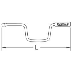 KS Tools 9112358 911.2358 klika Pohon (šroubovák) 1/4 (6,3 mm) 370 mm 1 ks
