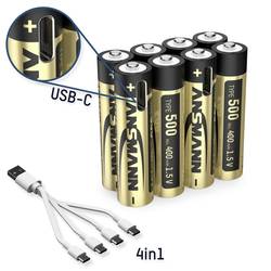 Ansmann 1311-0031 akumulátor AAA lithiová 400 mAh 1.5 V 8 ks