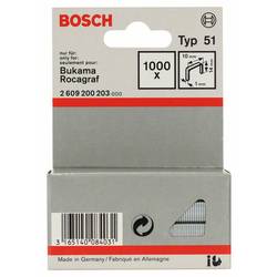 Sponky do sponkovačky z plochého drátu, typ 51 - 10 x 1 x 14 mm 1000 ks Bosch Accessories 2609200203 Rozměry (d x š) 14 mm x 10 mm