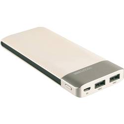 RealPower PB-8000 powerbanka Li-Pol, 8000 mAh, champagne, Indikátor stavu