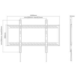 Reflecta PLANO Flat TV držák na zeď 152,4 cm (60) - 254,0 cm (100) pevný