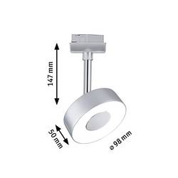 Paulmann Spot Circle svítidla do lištových systémů (230 V) URail pevně vestavěné LED 5 W LED chrom (matný)