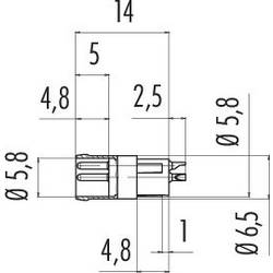 binder 09 3389 00 04 neupravený zástrčkový konektor pro senzory - aktory, 09 3389 00 04-20, piny: 4, 1 ks
