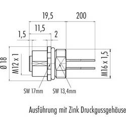 binder 76 0232 0011 00008-0200 neupravený zástrčkový konektor pro senzory - aktory, 76 0232 0011 00008-0200-20, piny: 8, 1 ks