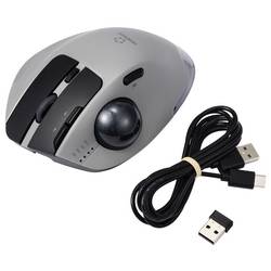 Renkforce RF-WLEM-500 optická Trackball, přenos bezdrátový, bezdrátový, Bluetooth®, 7 tlačítko, 400 dpi, 800 dpi, 1600 dpi, 2400 dpi, 4800 dpi, šedá, černá
