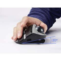 Renkforce RF-WLEM-500 optická Trackball, přenos bezdrátový, bezdrátový, Bluetooth®, 7 tlačítko, 400 dpi, 800 dpi, 1600 dpi, 2400 dpi, 4800 dpi, šedá, černá