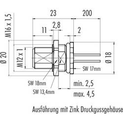 binder 76 0631 1011 00005-0200 neupravený zástrčkový konektor pro senzory - aktory, 76 0631 1011 00005-0200-20, piny: 5, 1 ks