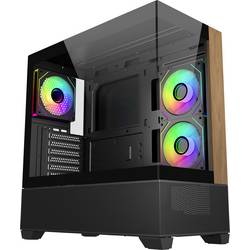 Cooler Master Elite 690 midi tower PC skříň černá 3 předinstalované LED ventilátory, boční okno