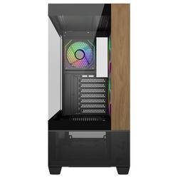 Cooler Master Elite 690 midi tower PC skříň černá 3 předinstalované LED ventilátory, boční okno