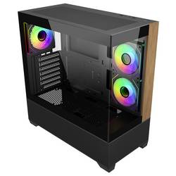 Cooler Master Elite 690 midi tower PC skříň černá 3 předinstalované LED ventilátory, boční okno