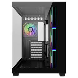 Cooler Master Elite 681 midi tower PC skříň černá 4 předinstalované LED ventilátory, boční okno