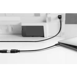 Renkforce USB kabel USB 3.2 Gen1 USB-C ® zástrčka, USB-A zásuvka 0.15 m černá s funkcí OTG, pozlacené kontakty RF-4455819