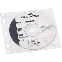 Durable obal pořadače na CD/DVD 2 CD/DVD/Blu-ray polypropylen transparentní, bílá 10 ks 523919