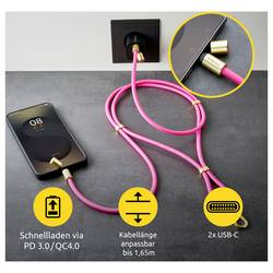 Intenso Kabel USB-C USB 2.0 USB-C ® zástrčka, USB-C ® zástrčka 1.65 m neonově růžová šňůrka na mobilní telefon 7991004 datový kabel, nabíjecí kabel
