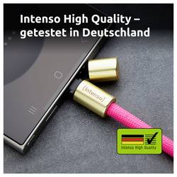 Intenso Kabel USB-C USB 2.0 USB-C ® zástrčka, USB-C ® zástrčka 1.65 m neonově růžová šňůrka na mobilní telefon 7991004 datový kabel, nabíjecí kabel