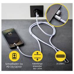 Intenso Kabel USB-C USB 2.0 USB-C ® zástrčka, USB-C ® zástrčka 1.65 m fialová šňůrka na mobilní telefon 7991003 datový kabel, nabíjecí kabel