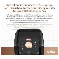 arzum ESPRESSOKANNE mit MILCHAUFSCHÄUMER kávovar bronzová připraví šálků najednou=5 s automatickým pěnovačem mléka