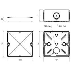 KOPOS KSK 100 KA odbočná krabice bez halogenů (Ø x v) 25 mm x 101 mm 1 ks