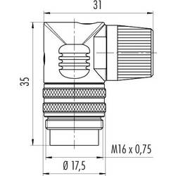 binder 09 0161 70 14 09 0161 70 14-20 Konektor, úhlový, 1 ks