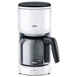 Braun Braun KF 3100 WH Filterkaffeemaschine - kávovar bílá připraví šálků najednou=10 s funkcí filtrování kávy