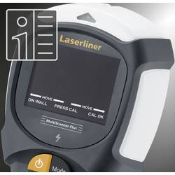 Laserliner detektor MultiScanner Plus 080.967A Detekční hloubka (max.) 12 m Druh materiálu železných kovů, dřeva, plastů, neželezných kovů, kabely vedoucí