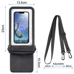 Renkforce Wasserdichte Smartphone Hülle venkovní pouzdro Universal Universal Černá, transparentní vodotěsný, prachotěsný, S poutkem pro zavěšení RF-6956970