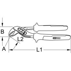 KS Tools 1151000 115.1000 instalatérské SIKO kleště 175 mm